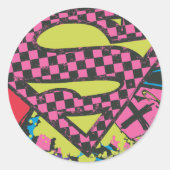 Supergirl X Ronde Sticker (Voorkant)