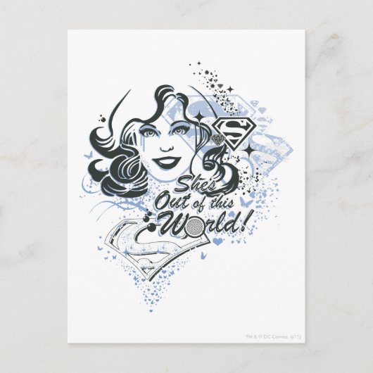 Supergirl, ze is uit deze wereld. briefkaart (Voorkant)