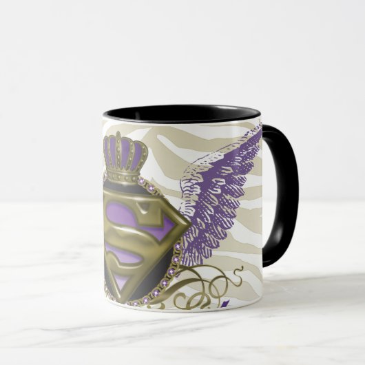 Supergirl Zebra Print Mok (Voorkant rechts)