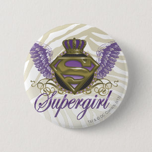 Supergirl Zebra Print Ronde Button 5,7 Cm