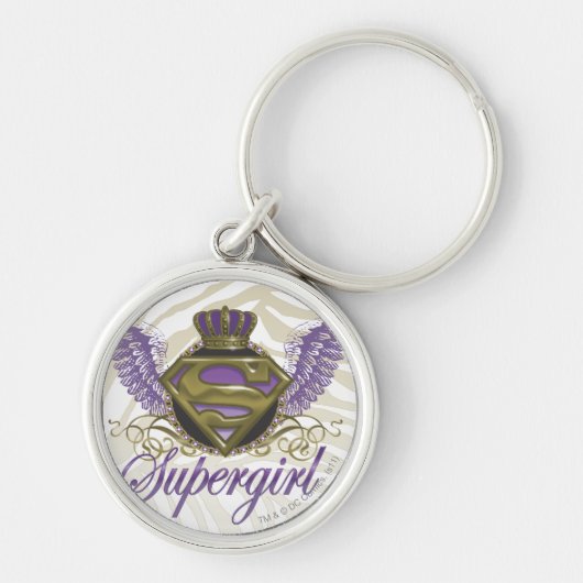 Supergirl Zebra Print Sleutelhanger (Voorkant)