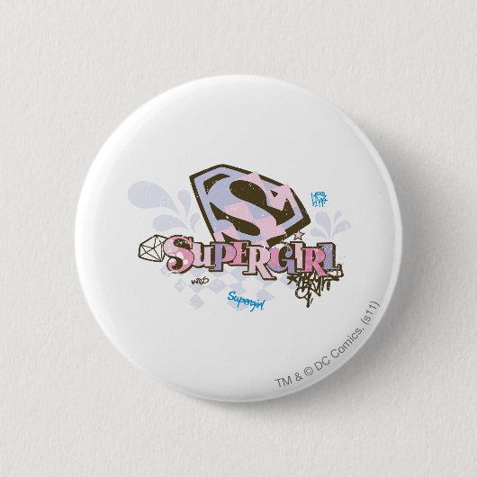 Supergirl Zo Fabulous 1 Ronde Button 5,7 Cm (Voorkant)