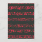 Supergirl, zwart-wit en rood lijnpatroon briefkaart (Voorkant)