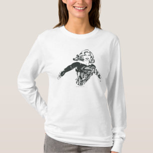 Supergirl zwarte en witte tekening 1 t-shirt
