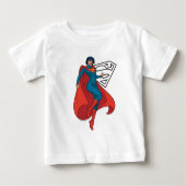 Supergirl zweven in blauw pak (Voorkant)