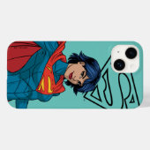 Supergirl zweven in blauw pak Case-Mate iPhone case (Achterkant (horizontaal))