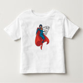 Supergirl zweven in blauw pak kinder shirts (Voorkant)