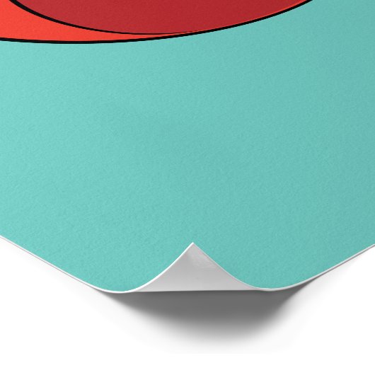 Supergirl zweven in blauw pak poster (Hoek)