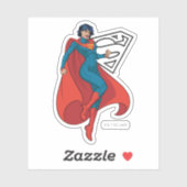 Supergirl zweven in blauw pak sticker (Vel)