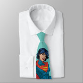Supergirl zweven in blauw pak stropdas (Gebonden)