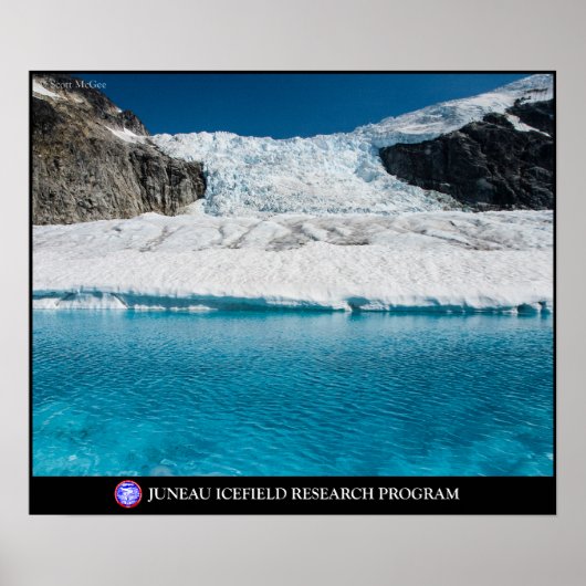 Superglaciaal meer onder de Vaughn Lewis Icefall Poster (Voorkant)