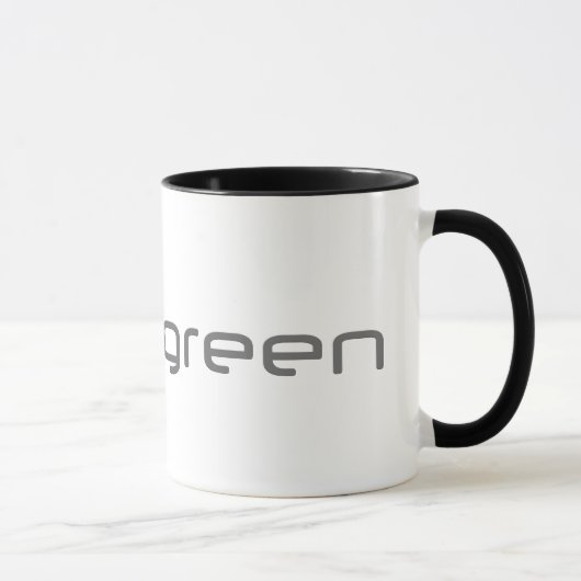 Supergroen - witte en zwarte Mok (Rechts)