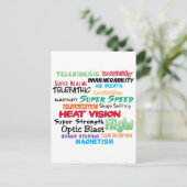 Supergrootmachten superheld briefkaart (Staand voorkant)