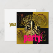 Superheiligenfeest, Fleur de Lis/zwart + goud Kaart (Voorkant / Achterkant)