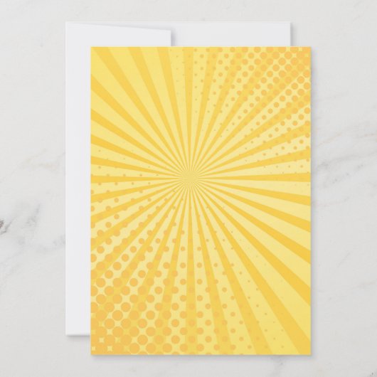 Superheld 6e verjaardag uitnodiging (Achterkant)