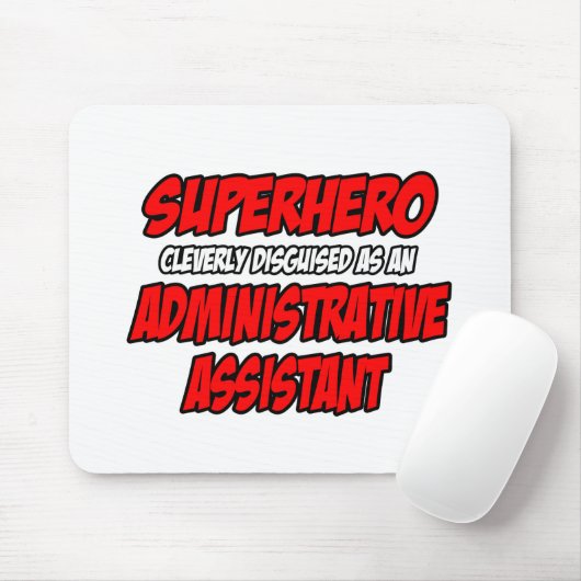 Superheld...Administratieve assistent Muismat (Met muis)
