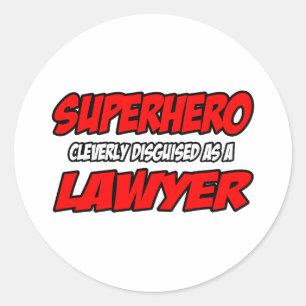 Superheld...advocaat Ronde Sticker