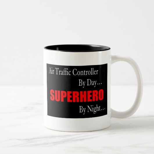 Superheld Air Traffic Controller Tweekleurige Koffiemok (Rechts)