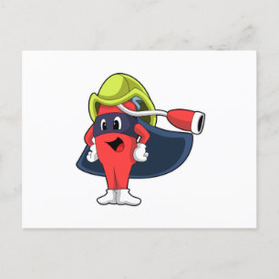 Superheld als brandweerman briefkaart