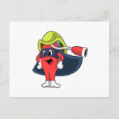 Superheld als brandweerman briefkaart (Voorkant)