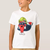 Superheld als brandweerman t-shirt (Voorkant)