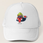 Superheld als brandweerman trucker pet (Voorkant)