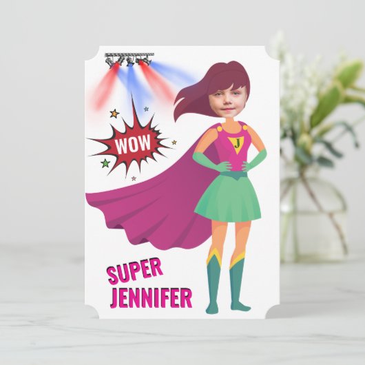 Superheld Amathday Geweldige Unieke Kaart (Staand voorkant)
