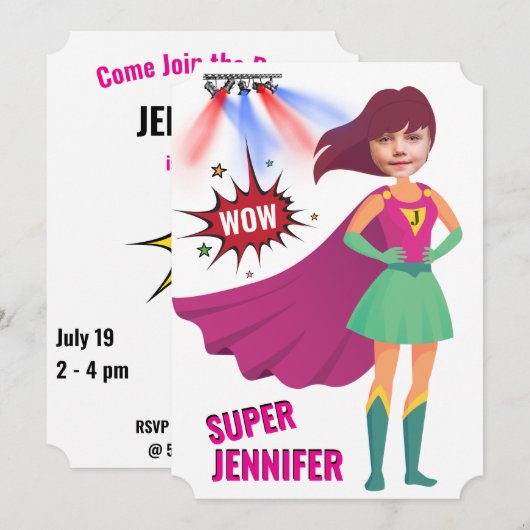 Superheld Amathday Geweldige Unieke Kaart (Voorkant / Achterkant)