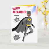 Superheld Amazing Unique Boy Fabulous Birthday Car Kaart (Gele Bloem)