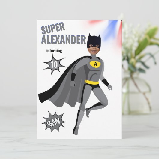 Superheld Amazing Unique Boy Fabulous Birthday Kaart (Staand voorkant)