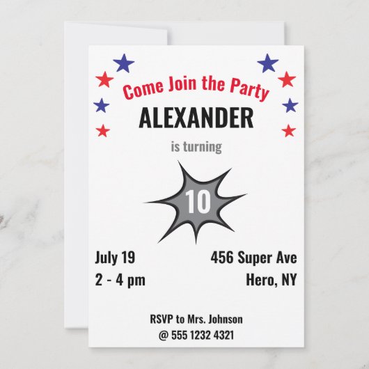 Superheld Amazing Unique Boy Fabulous Birthday Kaart (Achterkant)