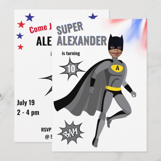 Superheld Amazing Unique Boy Fabulous Birthday Kaart (Voorkant / Achterkant)