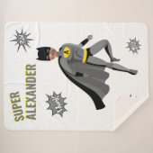 Superheld Amazing Unique Boy Fabulous Birthday Sherpa Deken (Voorkant (horizontaal))