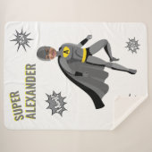 Superheld Amazing Unique Boy Fabulous Birthday Ze Sherpa Deken (Voorkant (horizontaal))