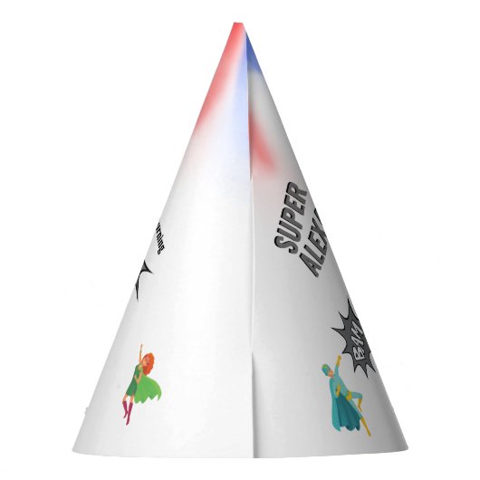 Superheld Amazing Unique Boy Fabulous Feesthoedjes (Achterkant)