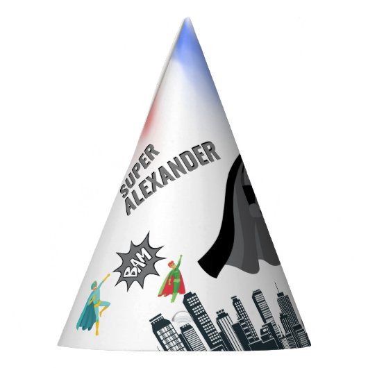 Superheld Amazing Unique Boy Fabulous Feesthoedjes (Links)