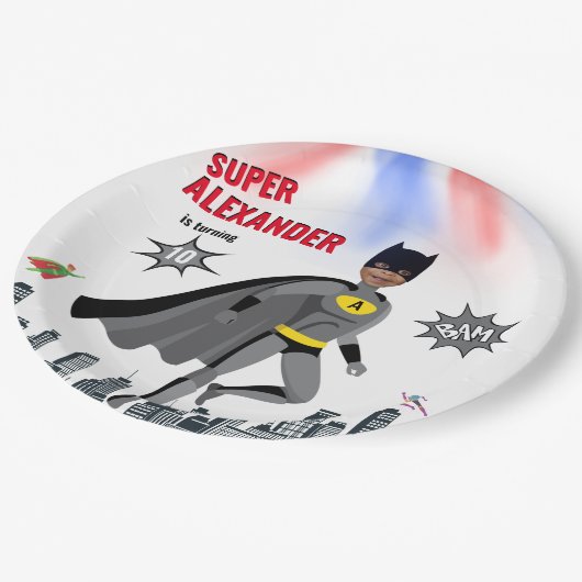 Superheld Amazing Unique Boy Fabulous Papieren Bordje (Gekanteld)