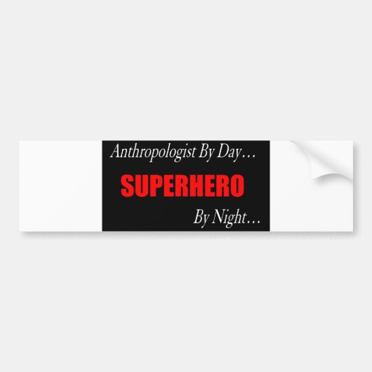 Superheld Antropoloog Bumpersticker (Voorkant)