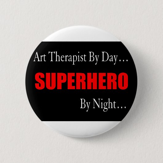 Superheld Art Therapist Ronde Button 5,7 Cm (Voorkant)
