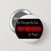Superheld Art Therapist Ronde Button 5,7 Cm (Voorkant /achterkant)