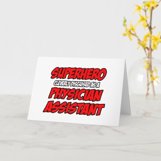 Superheld... Artsenassistent Kaart (Gele Bloem)