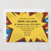 Superheld Assemble Pop Art Verjaardag Jongens Kaart (Voorkant)