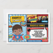 Superheld Baby Boy Shower / Comic Book Superhelds Kaart (Voorkant)