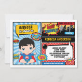 Superheld Baby shower / Super Hero Boy Kaart (Voorkant)