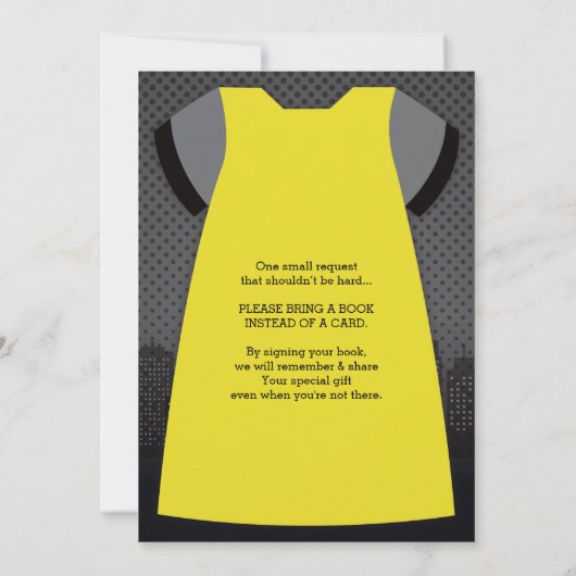 Superheld Baby shower Uitnodiging voor Reena (Achterkant)