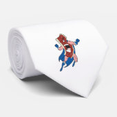 superheld bacon cartoon personage stropdas (Opgerold)