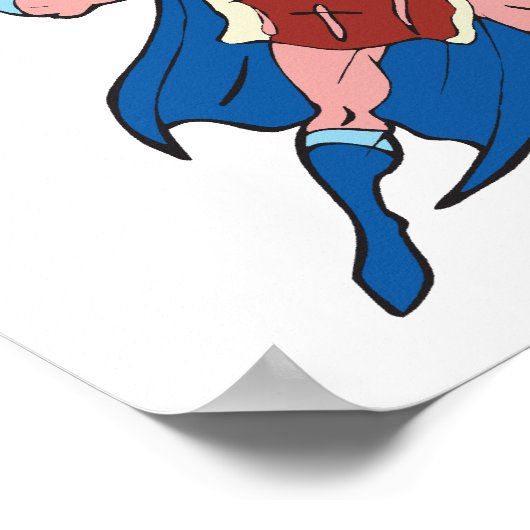 superheld bacontekenfilm poster (Hoek)