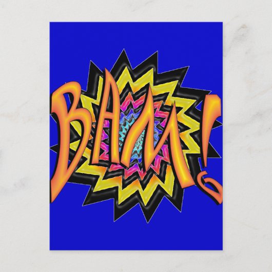 Superheld BAM! Briefkaart (Voorkant)