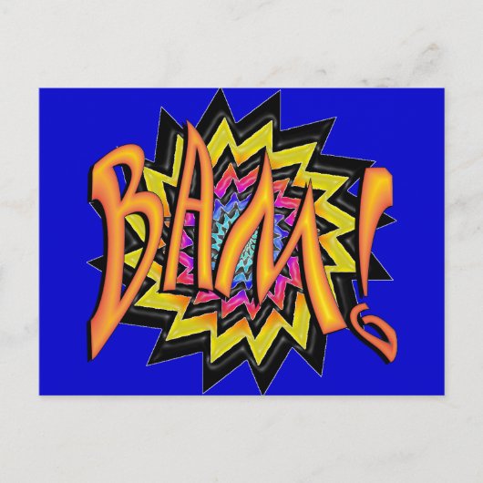 Superheld BAM! Briefkaart (Voorkant)