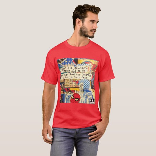 Superheld Basic Colored T-Shirt (Voorkant volledig)